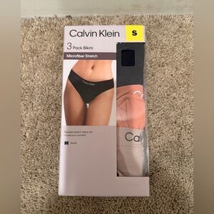 Calvin Klein Microfiber Stretch Bikini Set - Black and Nude